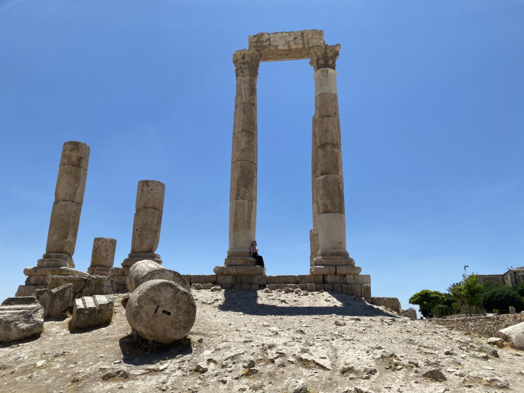 Gracie Bush at the Amman Citadel